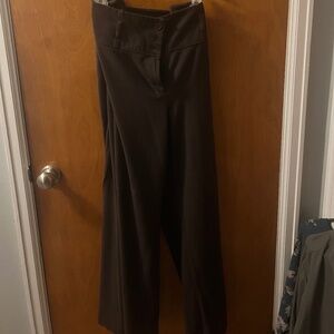 Dark brown wide leg pants